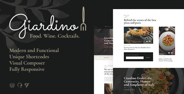 Giardino v1.0.5 – An Italian Restaurant & Cafe WordPress Theme