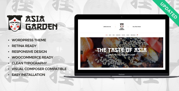 Asia Garden v1.2 – Asian Food Restaurant WordPress Theme