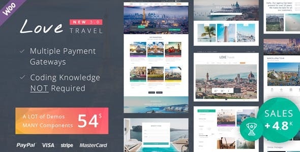 Love Travel v3.7 – Creative Travel Agency WordPress