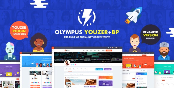 Olympus v2.9.1 – Powerful BuddyPress Theme for Social Networking