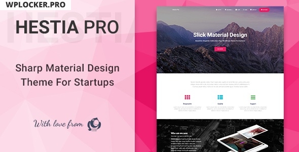 Hestia Pro v3.0.0 – Sharp Material Design Theme For Startups