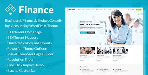 Finance – Business & Financial, Broker, Consulting, Accounting WordPress Theme