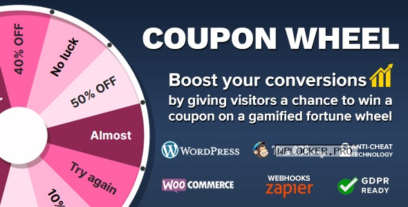 Coupon Wheel For WooCommerce and WordPress v3.2.0