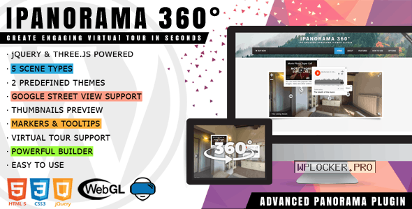 iPanorama 360° v1.5.19 – Virtual Tour Builder for WordPress