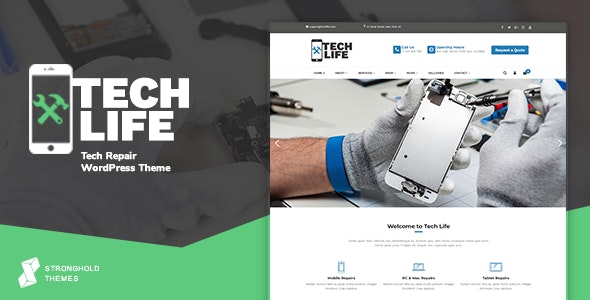TechLife v7.7 – Mobile, Tech & Electronics Repair Shop WordPress Theme