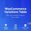 WooCommerce Variations Table v1.2.16