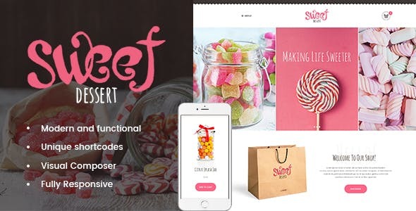 Sweet Dessert v1.1.3 – Sweet Shop & Cafe WordPress Theme