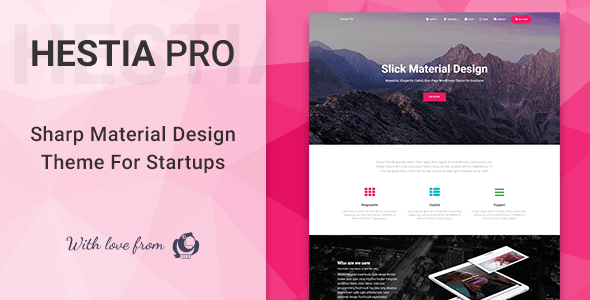 Hestia Pro v2.5.7 – Sharp Material Design Theme For Startups