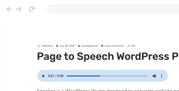 Speaker v2.1.1 – Page to Speech Plugin for WordPress