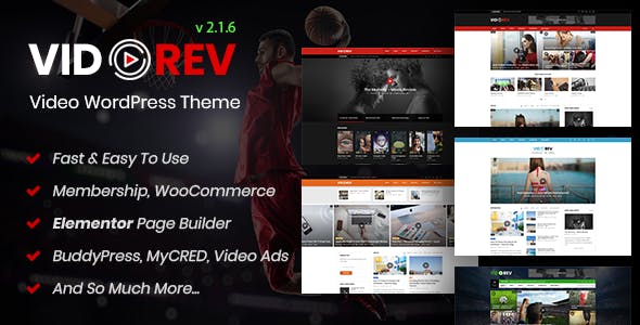 VidoRev v2.9.6 – Video WordPress Theme