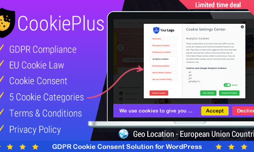 Download Cookie Plus v1.4.0 – GDPR Cookie Consent Solution