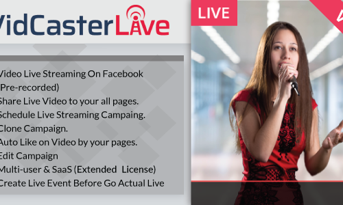 Download VidCasterLive v1.1 – Facebook Live Streaming With Pre-recorded Video