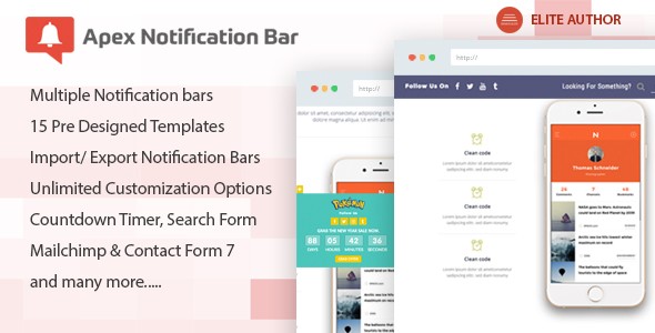 Apex Notification Bar v2.1.2 – Responsive Notification Bar
