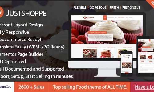 Download Justshoppe v10.1 – Elementor Cake Bakery WordPress Theme