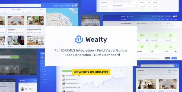 Wealty v3.0 – Multipurpose Real Estate WordPress Theme