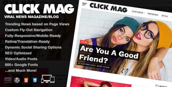 Click Mag v3.1.0 – Viral News Magazine/Blog Theme