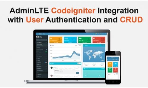 Download Codeigniter with AdminLTE Integration + Login Authentication + User CRUD
