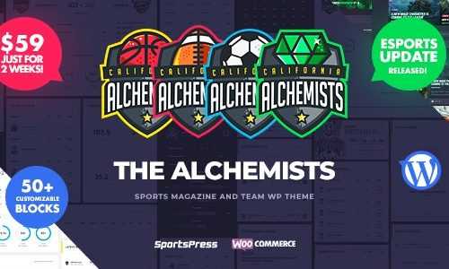 Download Alchemists v4.0.2 – Sports, eSports & Gaming Club and News WordPress Theme