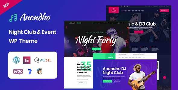 Anondho v1.0 – Night Club & Event WordPress Theme