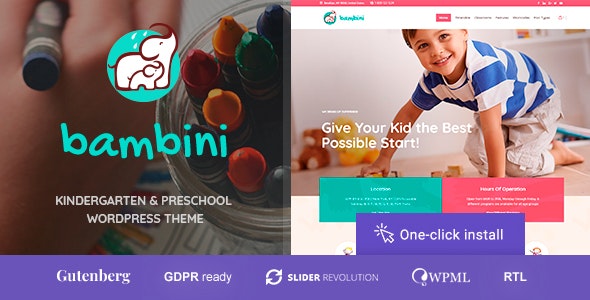 Bambini v1.0.5 – Kindergarten & Pre-School Theme