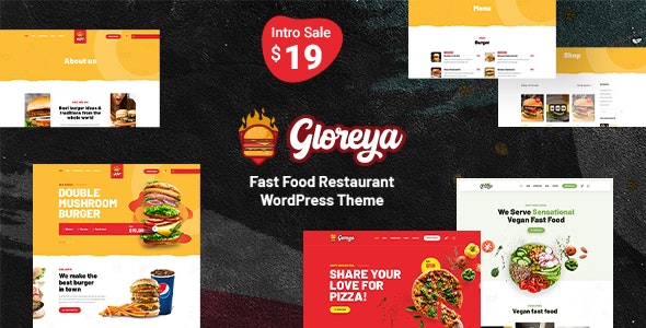 Gloreya v1.2 – Fast Food WordPress Theme