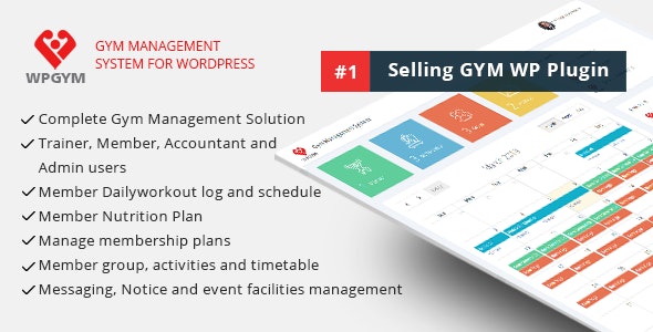 WPGYM v35.0 – WordPress Gym Management System