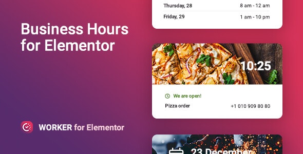 Worker v1.0 – Business hours widget for Elementor