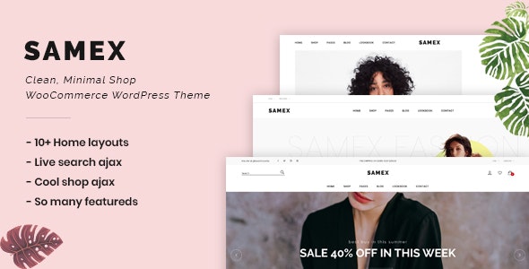 Samex v1.3 – Clean, Minimal Shop WooCommerce WordPress Theme