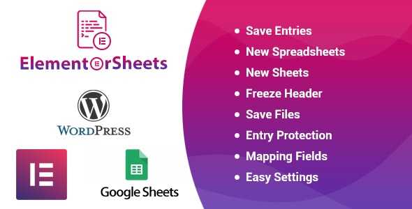 ElementorSheets v1.3 – Elementor Pro Form Google Spreadsheet Addon