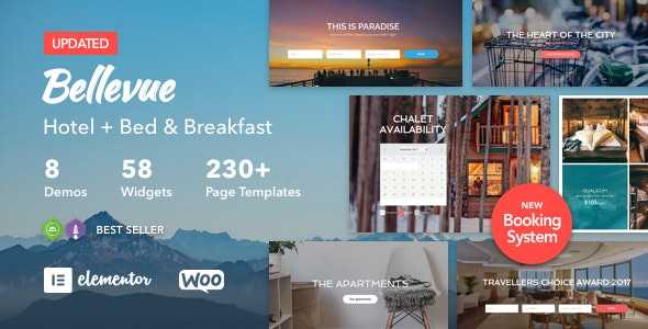 Bellevue v3.2.6 – Hotel + Bed and Breakfast Booking Calendar Theme