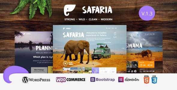 Safaria v1.3 – Safari & Zoo WordPress Theme