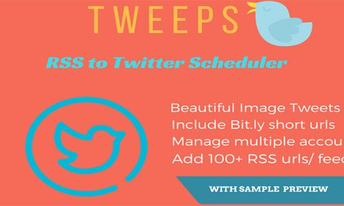Download Tweeps RSS to twitter scheduler