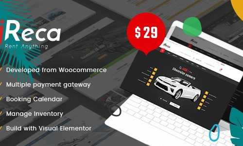 Download Ireca v1.2.0 – Car Rental Boat, Bike, Vehicle, Calendar WordPress Theme