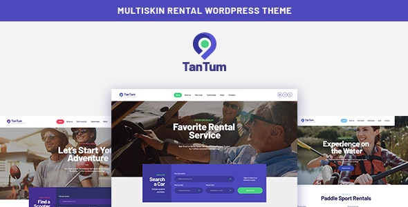 TanTum v1.0 – Car, Scooter, Boat & Bike Rental Services WordPress Theme