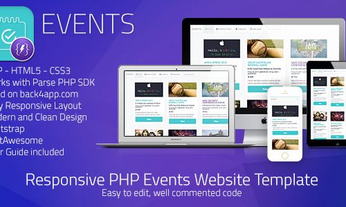 Download Events | PHP Event Sharing Web Template (Parse PHP)