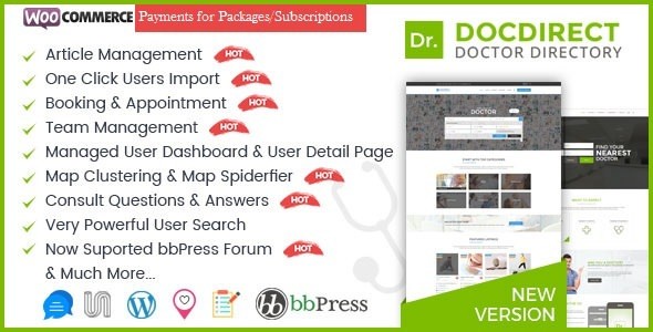 DocDirect v8.0.7 – WordPress Theme for Doctors and Healthcare Directory