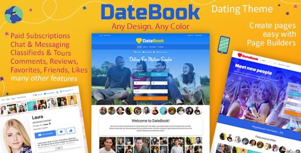 DateBook v2.3 – Dating WordPress Theme