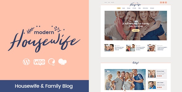 Modern Housewife v1.0.1 – Women & Family WordPress Blog Theme
