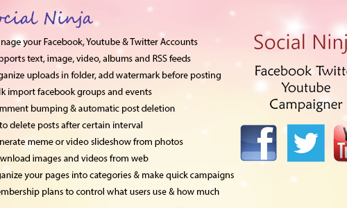 Download Social Ninja v3.0 – Facebook Twitter Youtube Campaigner