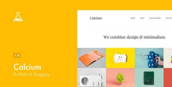 Calcium v1.4 – Minimalist Portfolio & Blogging Theme