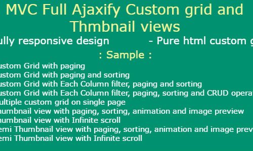 Download Asp.Net MVC full Ajaxify and bootstrap Grid With CRUD Operation