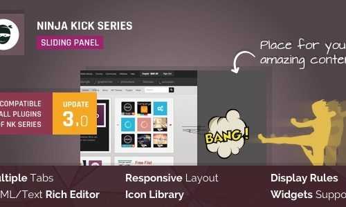 Download Ninja Kick: Sliding Panel for WordPress v3.0.12