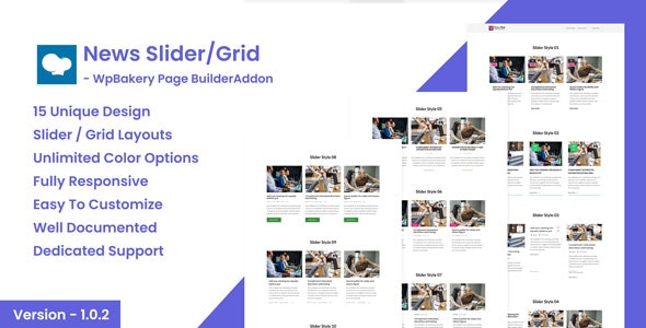 News Post Sliders News Post Grid Builder Addon v1.0.2 – WpBakery Page Builder WordPress
