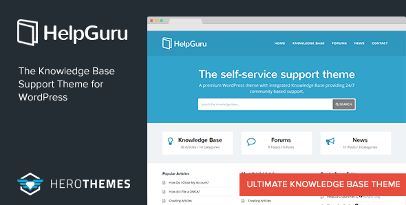 HelpGuru v1.7.2 – A Self-Service Knowledge Base Theme