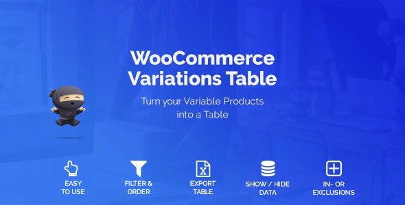 WooCommerce Variations Table v1.2.4