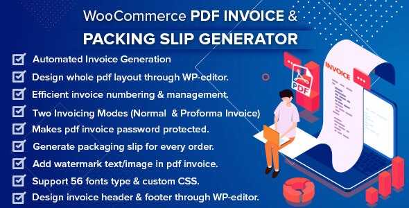 WooCommerce PDF Invoice & Packing Slip Generator v1.2.3