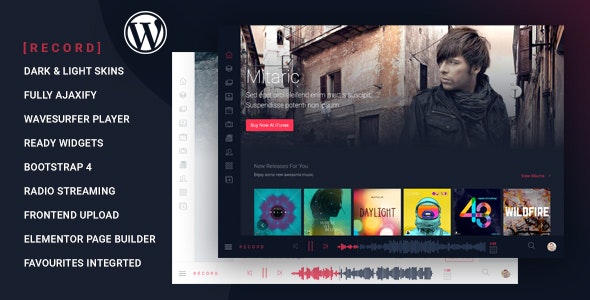 Rekord v1.3.6 – Ajaxify Music – Events – Podcasts Multipurpose WordPress Theme