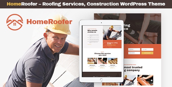 HomeRoofer v1.0.1 – Roofing Company Services & Construction WordPress Theme