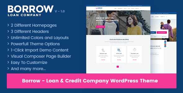 Borrow v1.4.8 – Loan Company Responsive WordPress Theme
