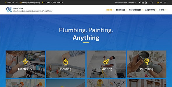 BlueCollar v2.4.2 – Handyman & Renovation Business WordPress Theme